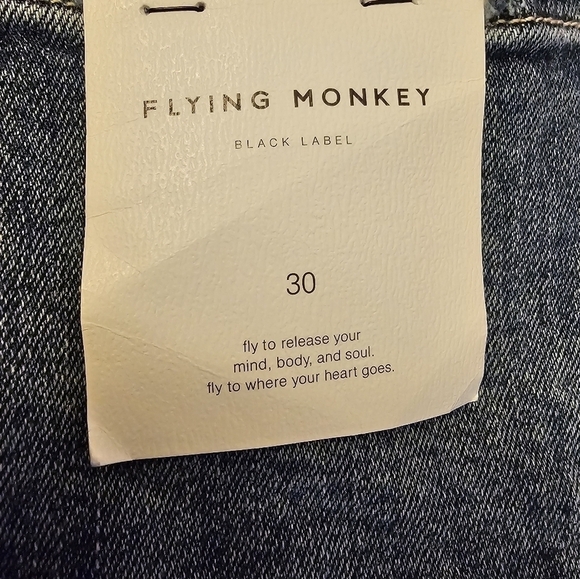 Flying Monkey Light/Medium Wash High Rise Boyfriend Straight Leg Jeans Size 30 - Picture 5 of 16